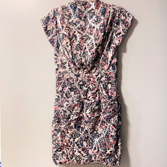 NWOT IRO Sheath V-Neck Metallic Mini Dress Size XS - Picture 5 of 9